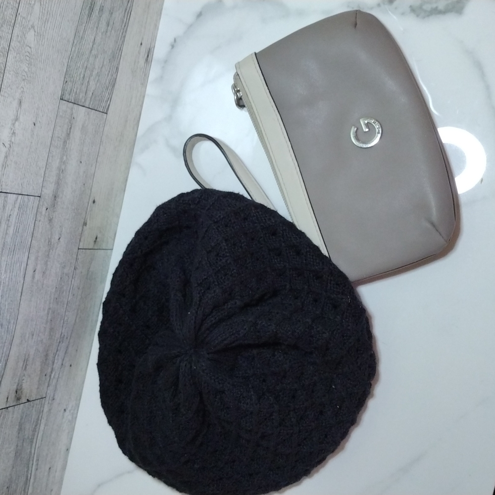 Claire's Beret & Guess Wristlet Set